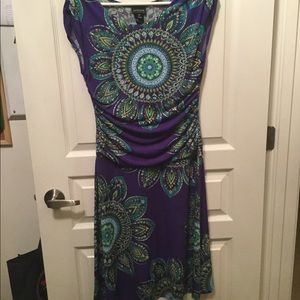 Purple print dress